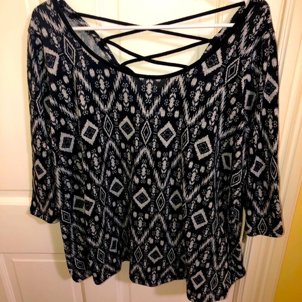 Black and white print shirt